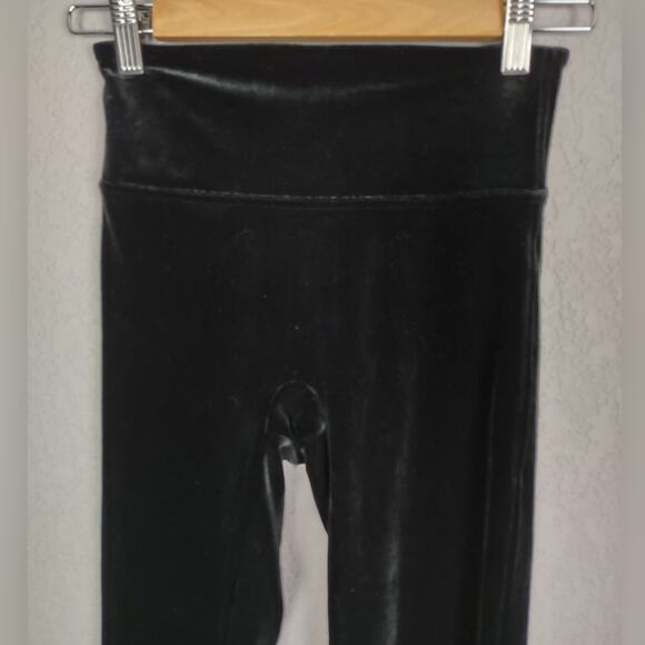 Spanx Velvet Velour Black Skinny Pull On Stretchy Pant Leggings Size Small - Picture 8 of 12